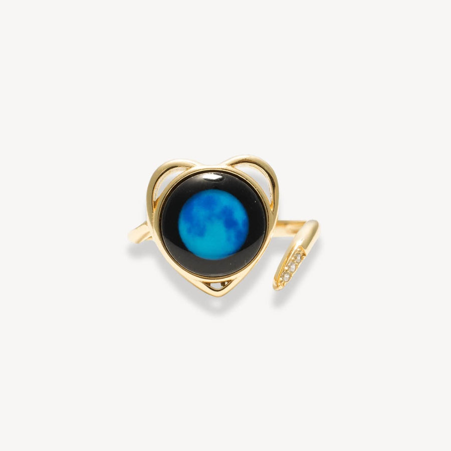 Blue Moon Luna Love Ring in Gold