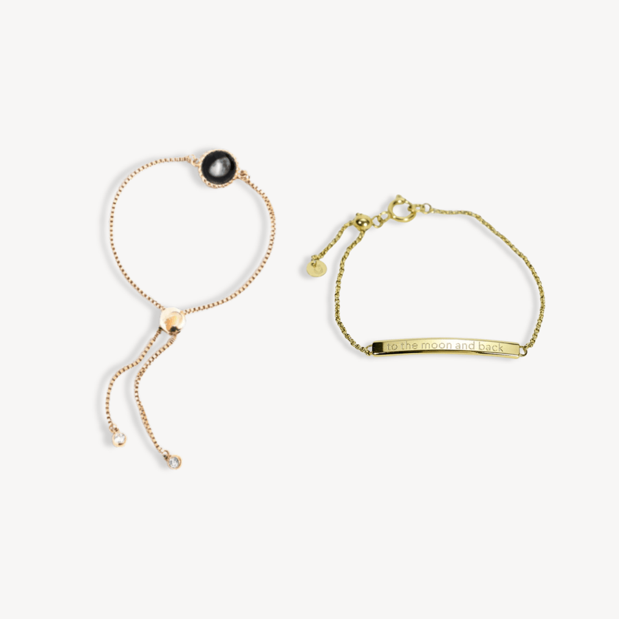 Carina Twist and To the Moon and Back Bracelet in gold Bundle