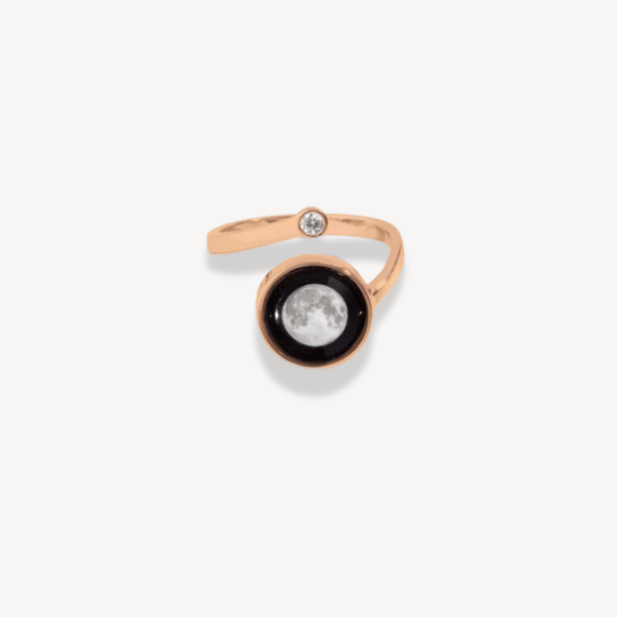 Cosmic Spiral Ring in Rose Gold + Sky Light in Rose Gold