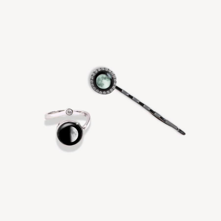 Elysian Hair Pin + Cosmic Spiral Ring