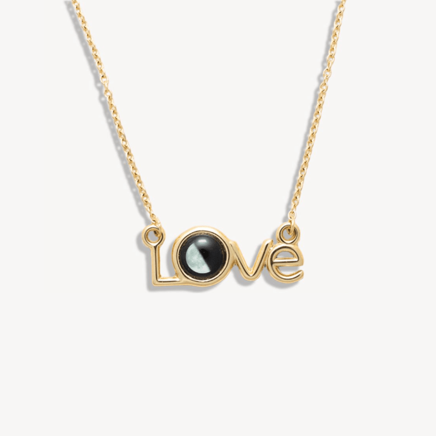 Luna Love Necklace and Love ring in gold