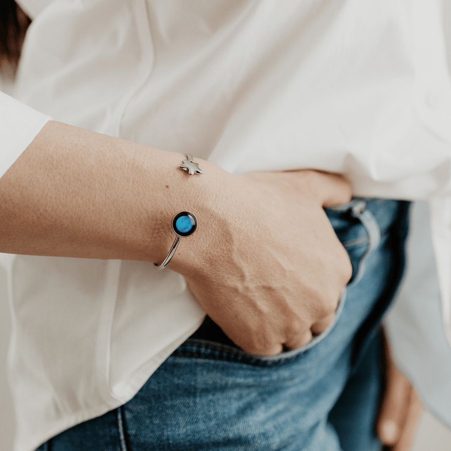 Blue Moon Crépuscule Cuff in Stainless Steel