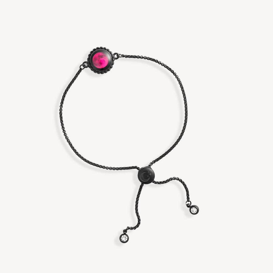 Pink Moon Carina Twist Bracelet in Matte Black