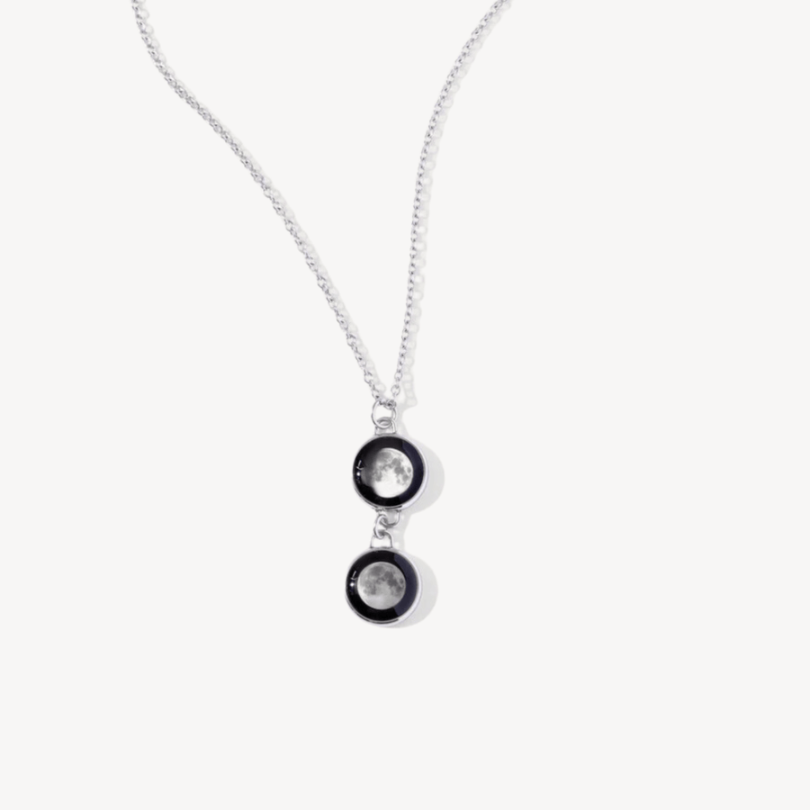 Lunar Twin Charm Necklace