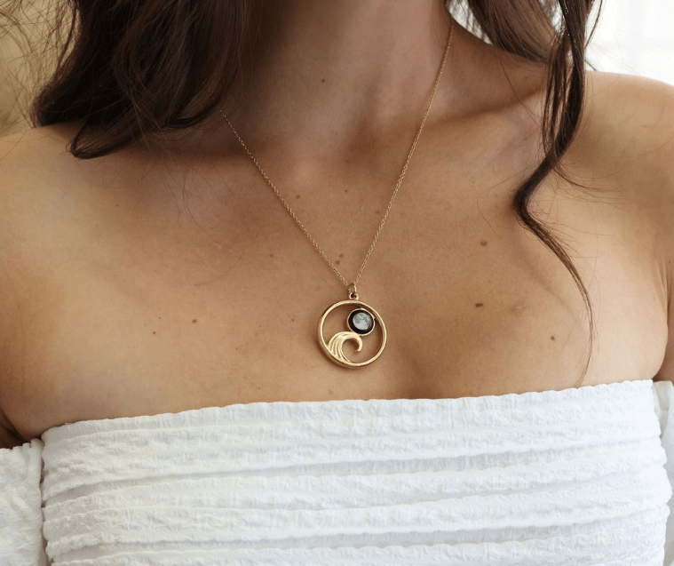 Lunar Tide Necklace in Gold