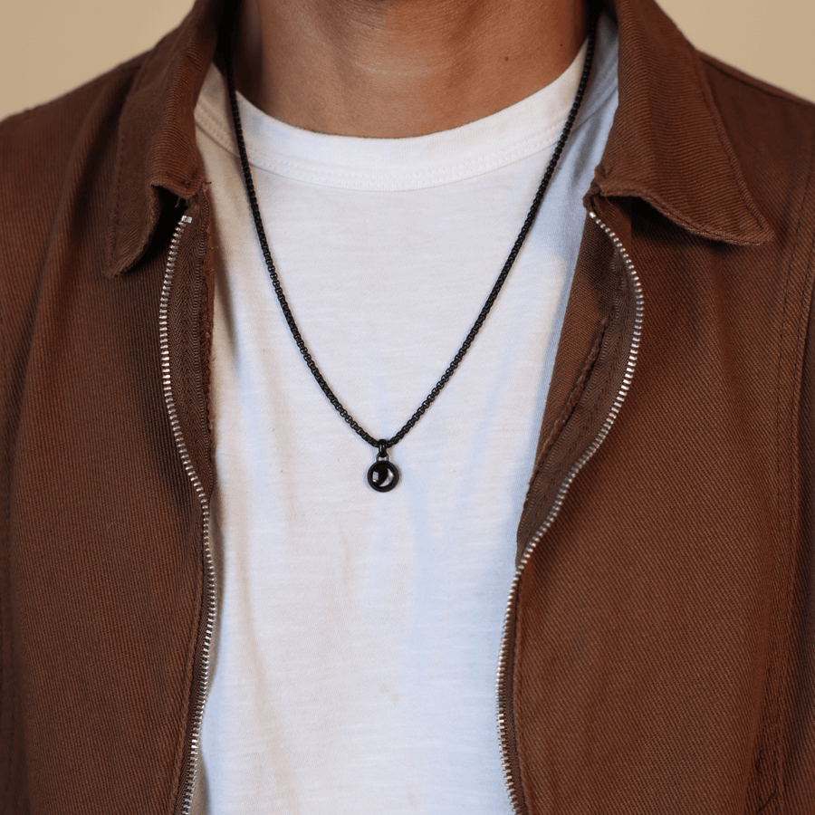 Orion Necklace and Tie Bar in Black Bundle