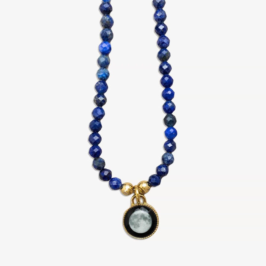 Bhavana Crystal Necklace - in Lapis