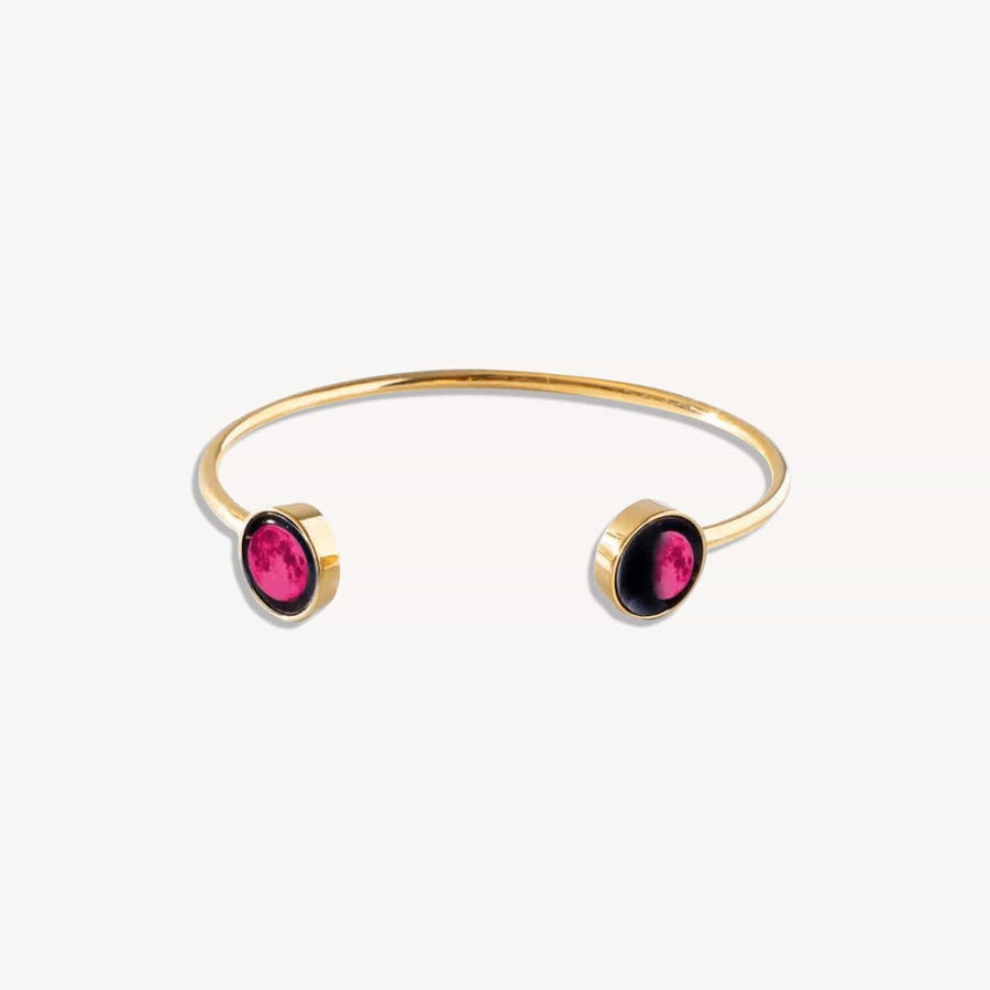 Pink Moon Lunar Dyad Cuff in Gold